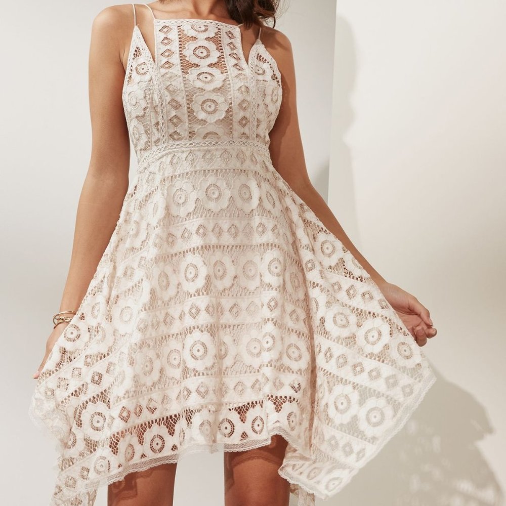 Free People Just Like Honey Lace Dress Ivory